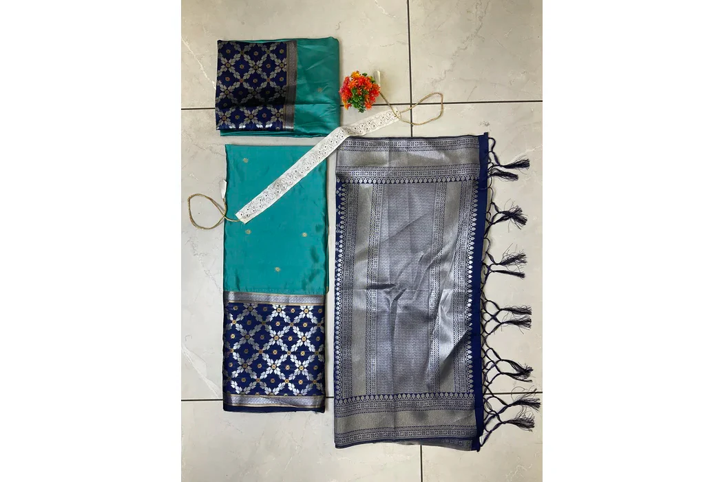 South Indian Festival Traditional Half Saree JanjalPAttu - Image 42