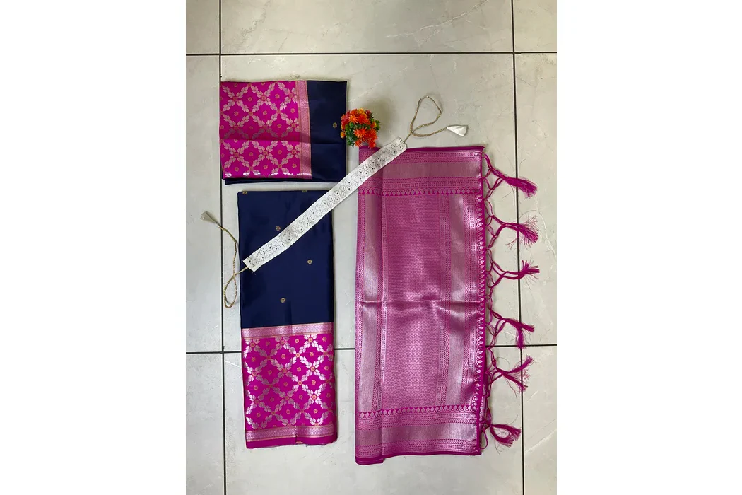 South Indian Festival Traditional Half Saree JanjalPAttu - Image 45