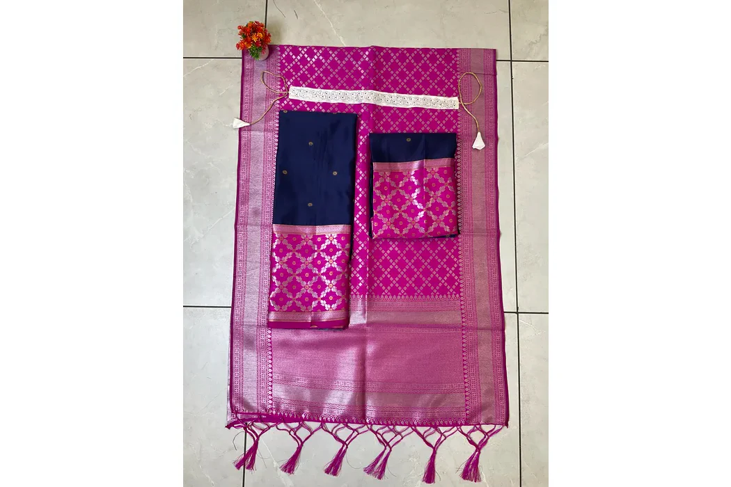 South Indian Festival Traditional Half Saree JanjalPAttu - Image 46