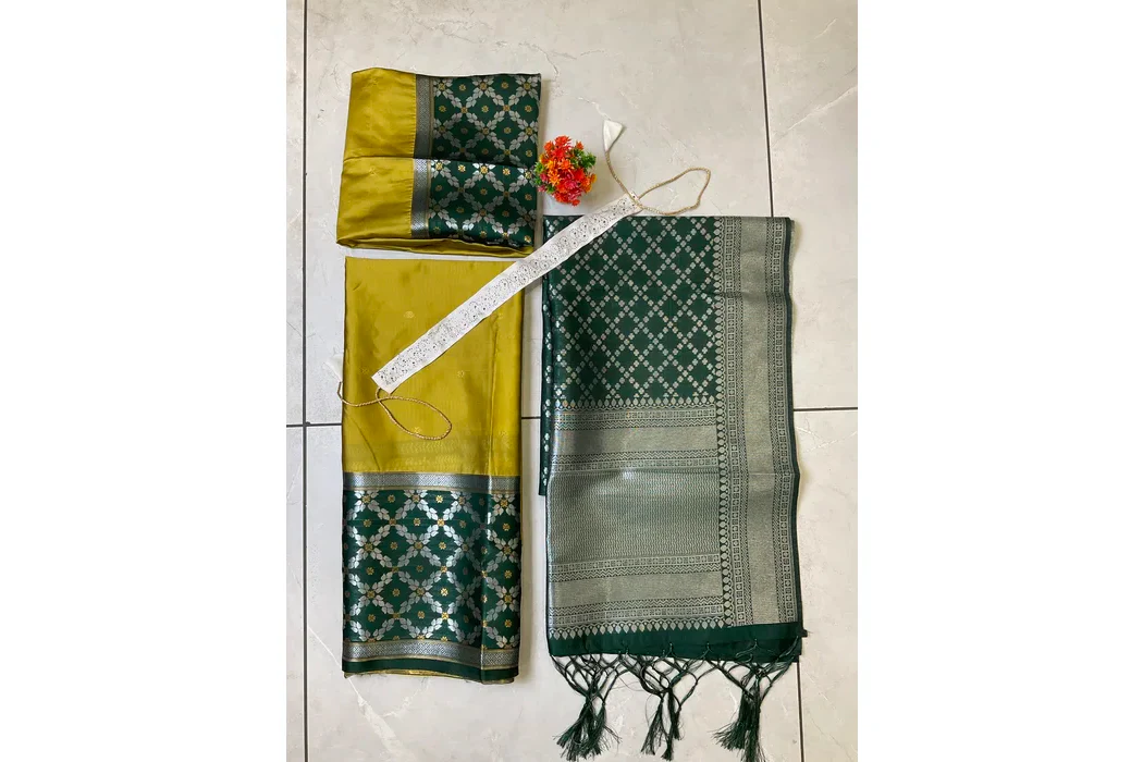 South Indian Festival Traditional Half Saree JanjalPAttu - Image 50