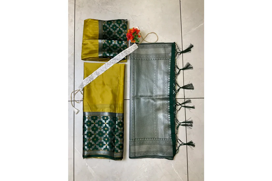 South Indian Festival Traditional Half Saree JanjalPAttu - Image 51