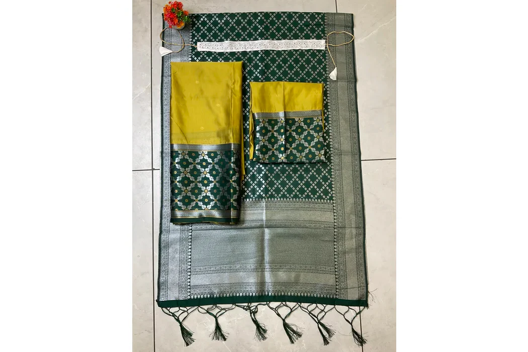 South Indian Festival Traditional Half Saree JanjalPAttu - Image 52