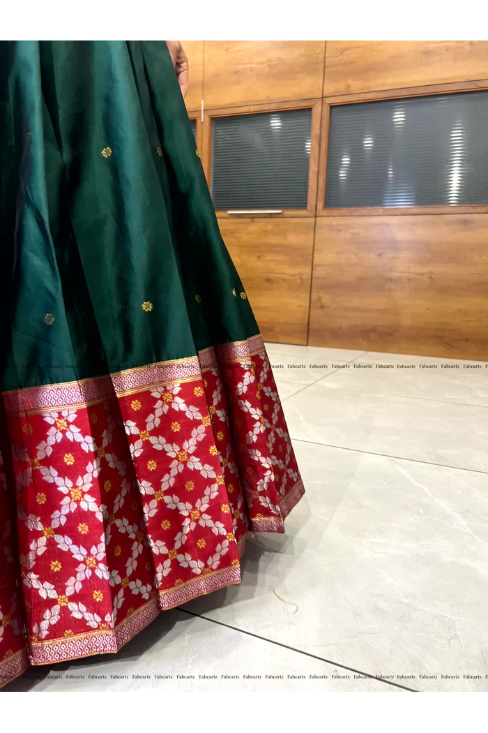 South Indian Festival Traditional Half Saree JanjalPAttu - Image 7