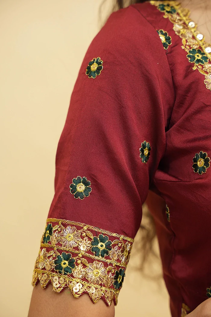 Women's Woven Design zari work Half Saree with Embroidered Blouse and Dupatta Jaya - Image 10