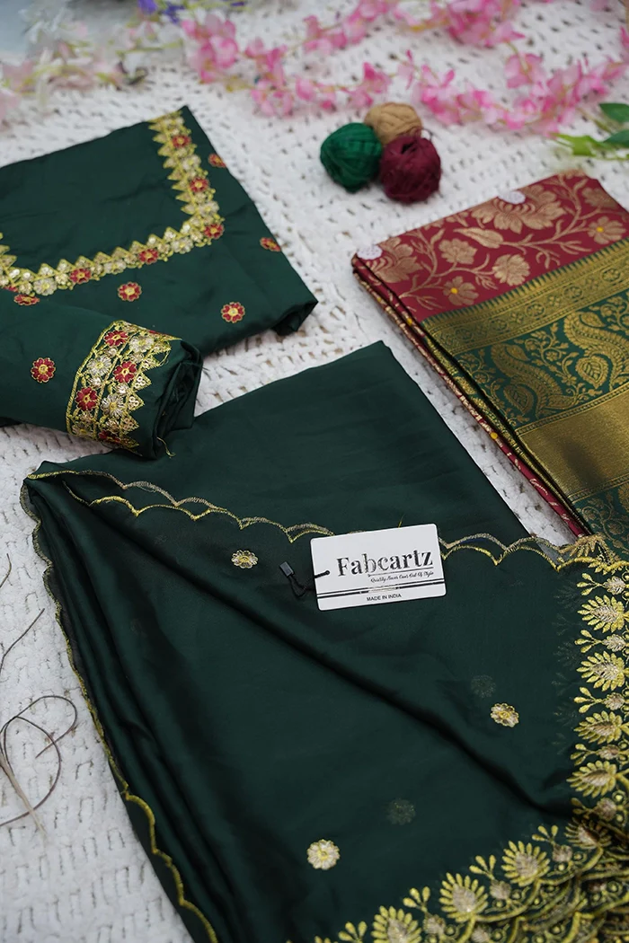 Women's Woven Design zari work Half Saree with Embroidered Blouse and Dupatta Jaya - Image 105