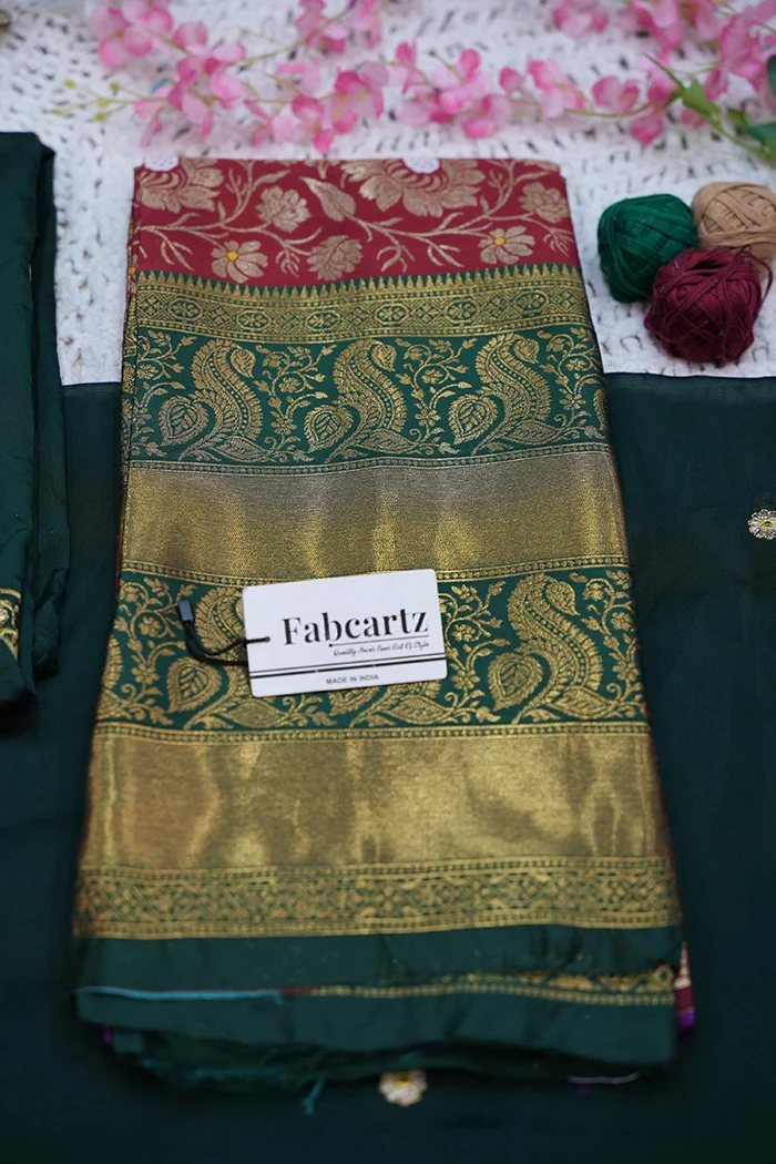 Women's Woven Design zari work Half Saree with Embroidered Blouse and Dupatta Jaya - Image 106