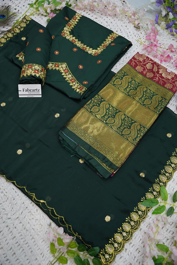 Women's Woven Design zari work Half Saree with Embroidered Blouse and Dupatta Jaya - Image 110