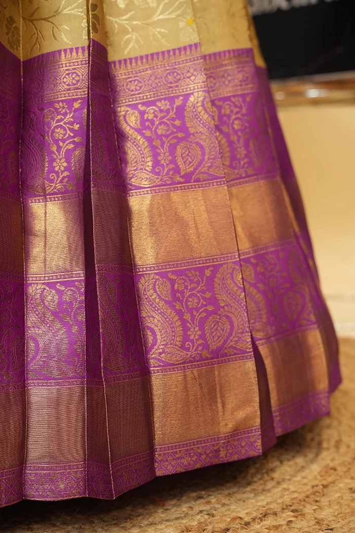 Women's Woven Design zari work Half Saree with Embroidered Blouse and Dupatta Jaya - Image 24