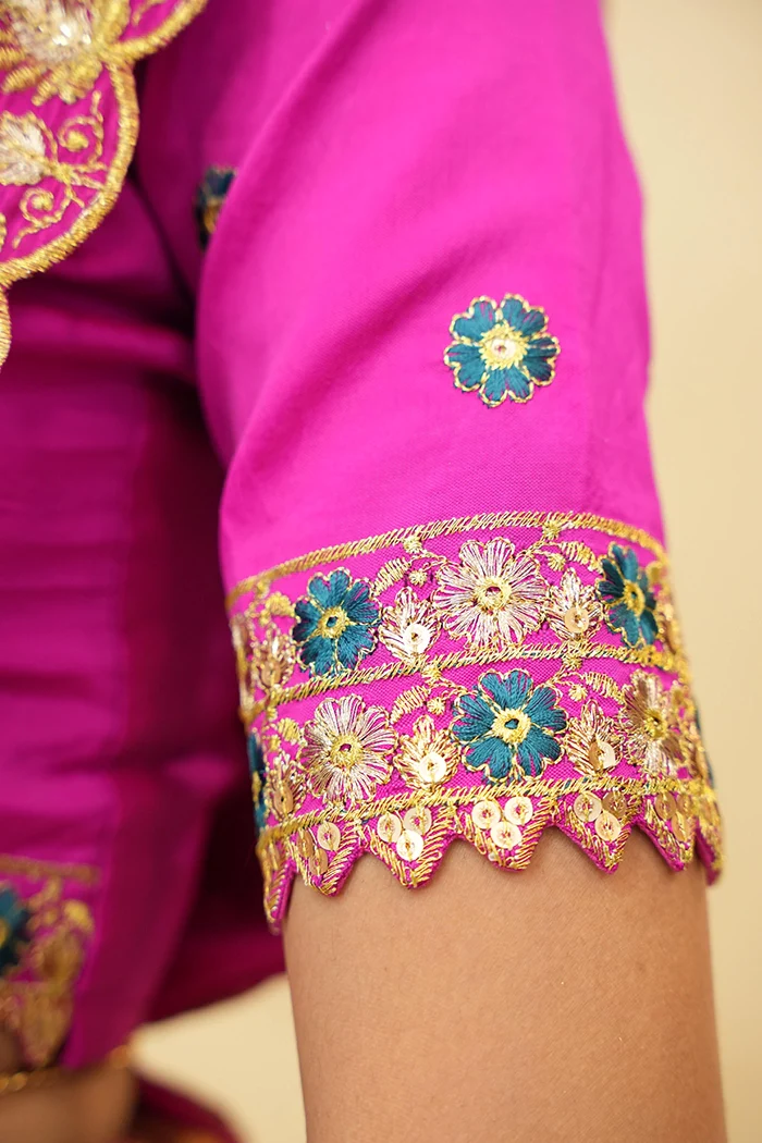 Women's Woven Design zari work Half Saree with Embroidered Blouse and Dupatta Jaya - Image 34
