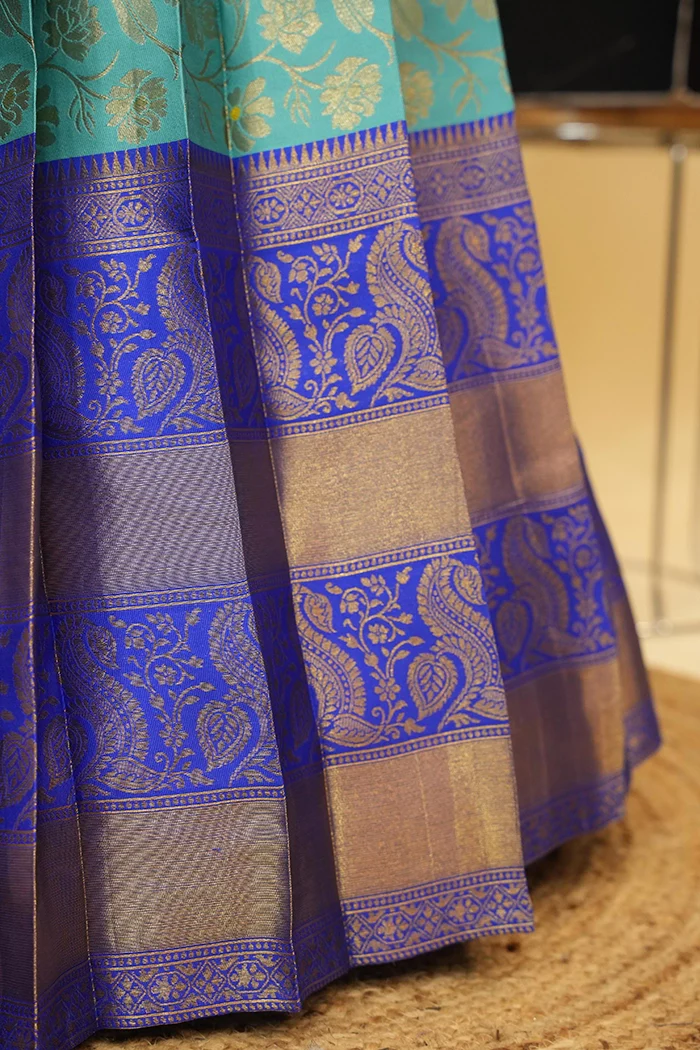 Women's Woven Design zari work Half Saree with Embroidered Blouse and Dupatta Jaya - Image 43