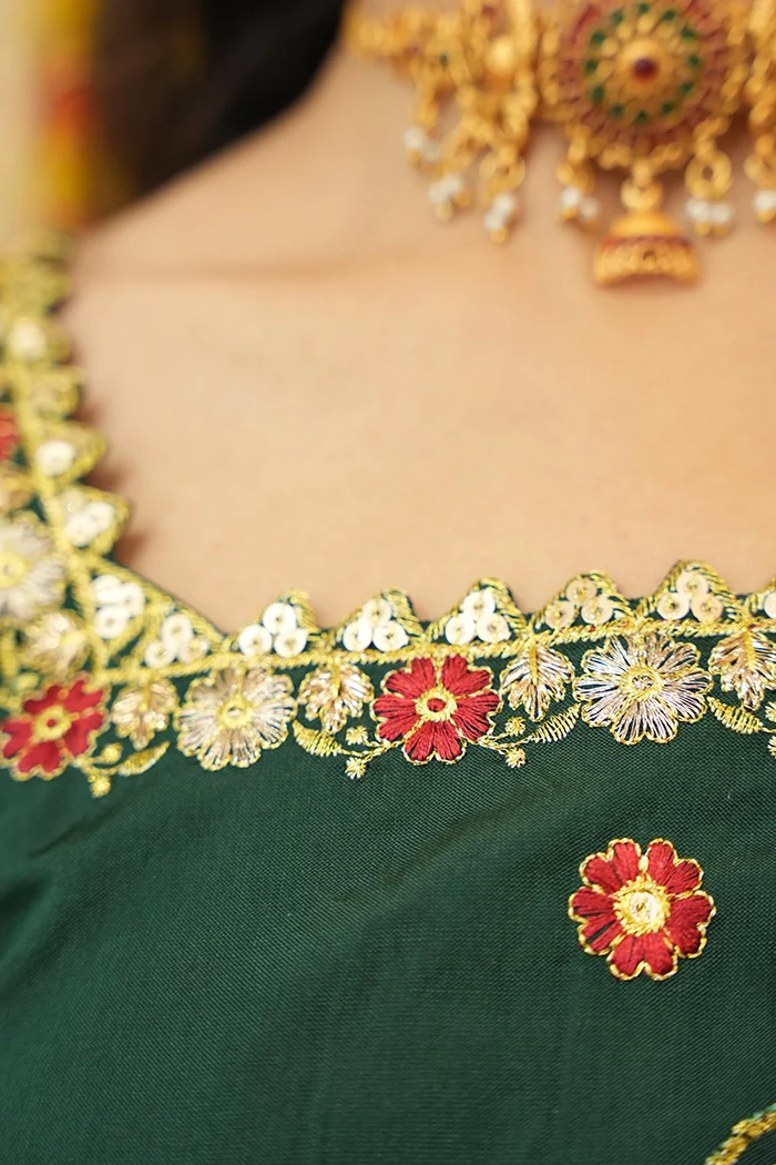 Women's Woven Design zari work Half Saree with Embroidered Blouse and Dupatta Jaya - Image 54