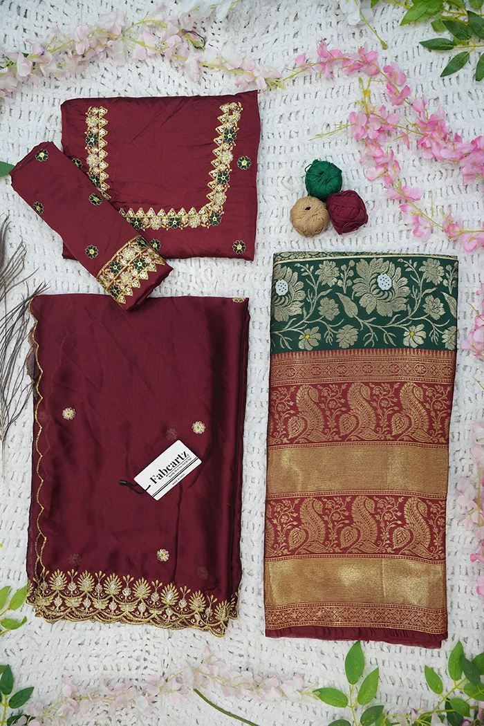 Women's Woven Design zari work Half Saree with Embroidered Blouse and Dupatta Jaya - Image 70