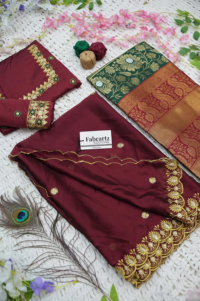 Women's Woven Design zari work Half Saree with Embroidered Blouse and Dupatta Jaya - Image 72