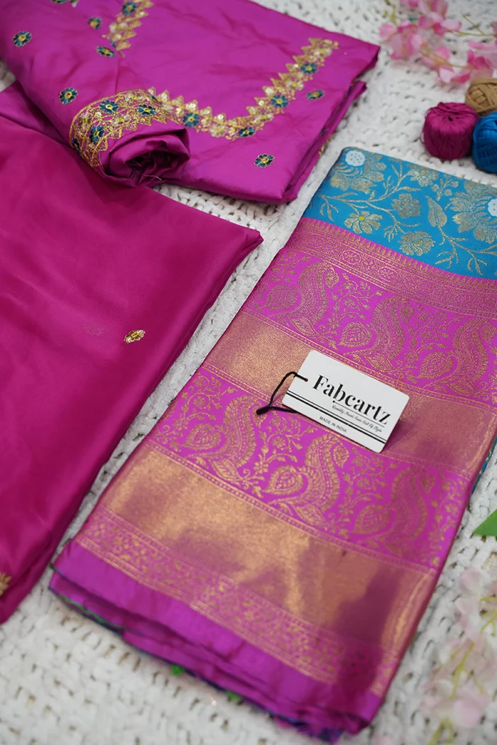 Women's Woven Design zari work Half Saree with Embroidered Blouse and Dupatta Jaya - Image 87