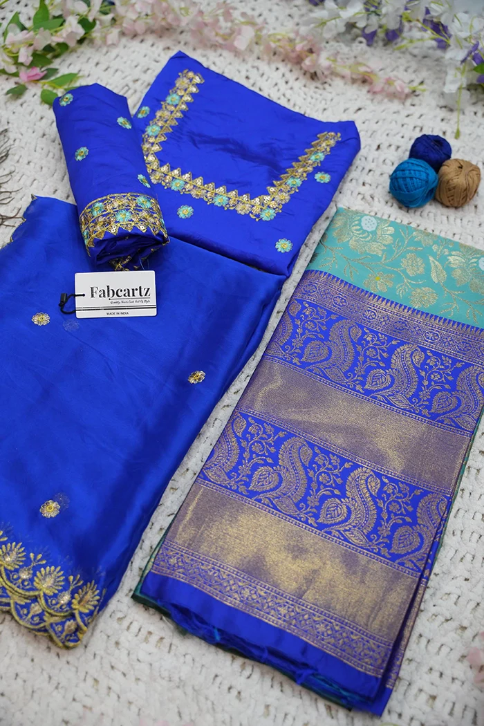 Women's Woven Design zari work Half Saree with Embroidered Blouse and Dupatta Jaya - Image 96