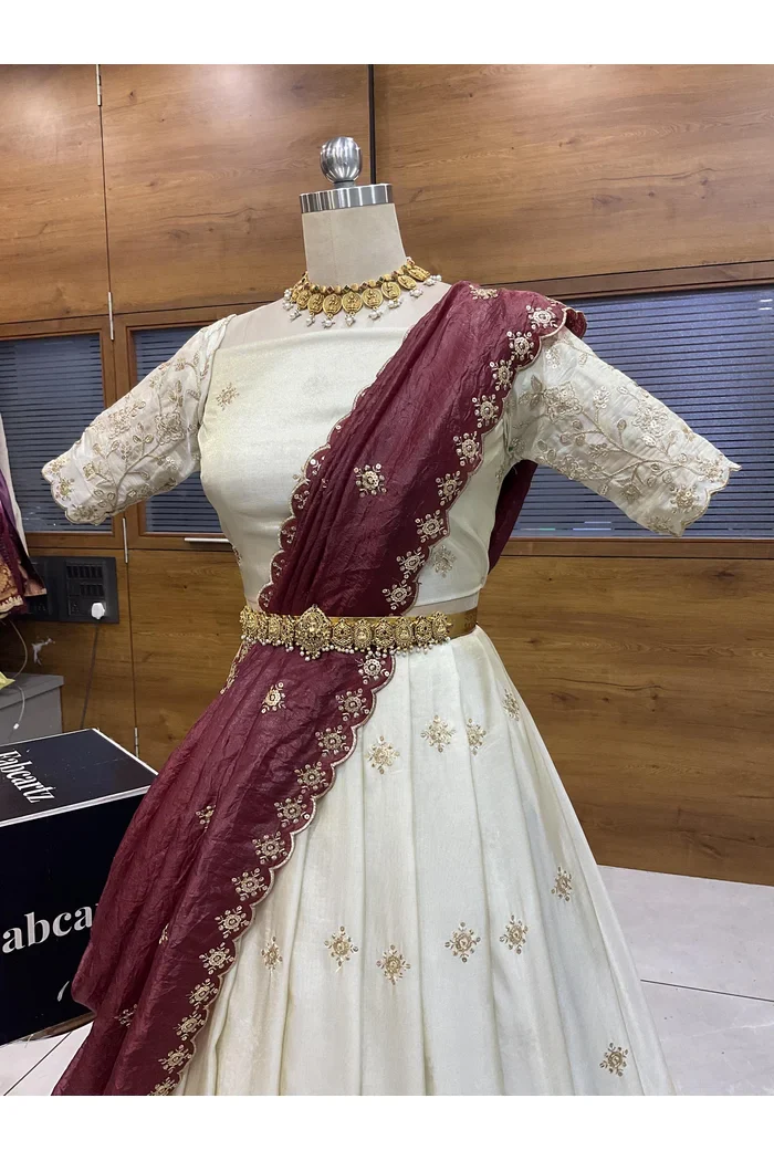 South Indian Festival Traditional Lehenga Choli Shizuka - Image 14