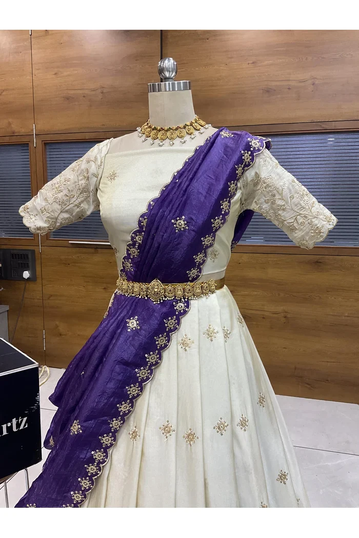 South Indian Festival Traditional Lehenga Choli Shizuka - Image 4