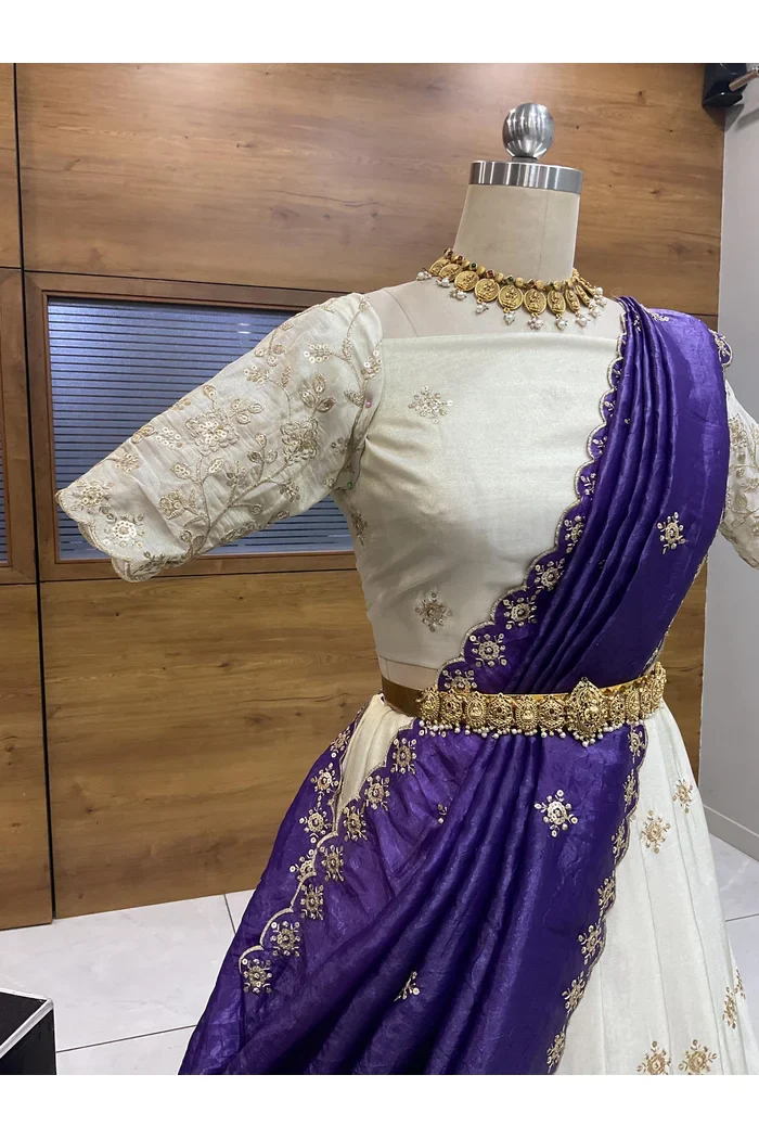 South Indian Festival Traditional Lehenga Choli Shizuka - Image 5