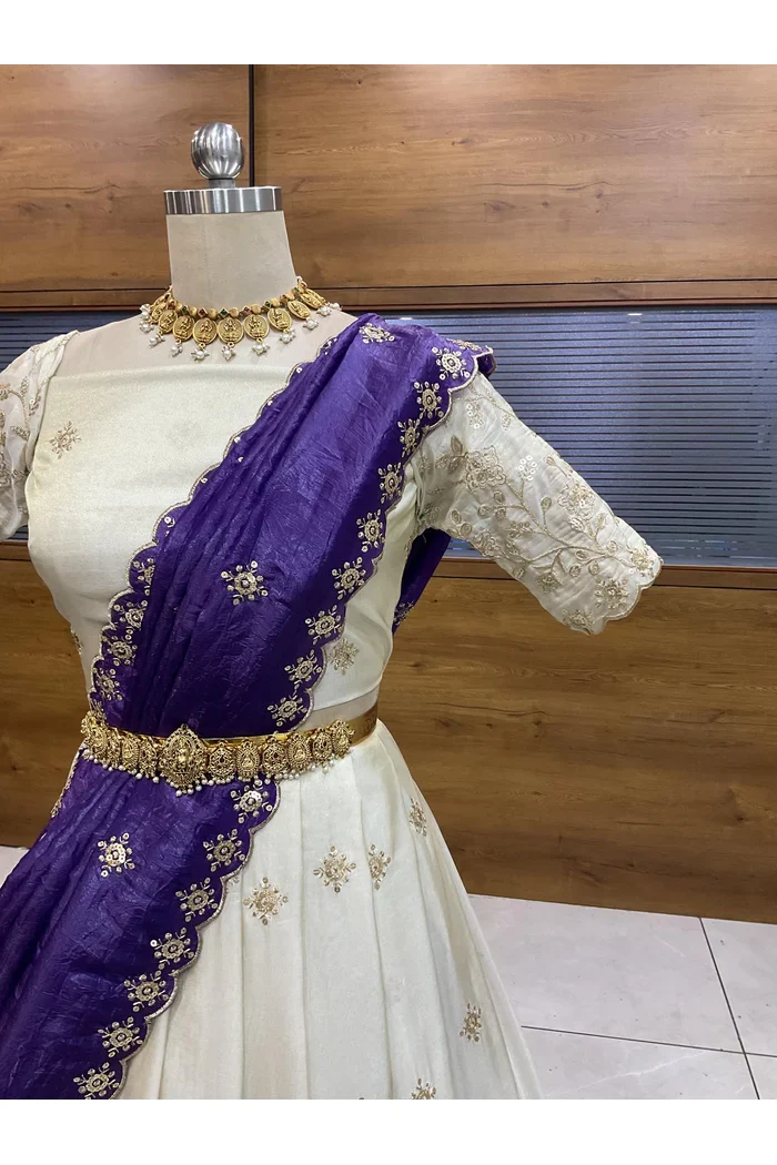 South Indian Festival Traditional Lehenga Choli Shizuka - Image 6
