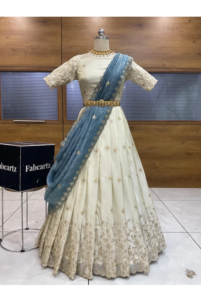 South Indian Festival Traditional Lehenga Choli Shizuka - Image 7