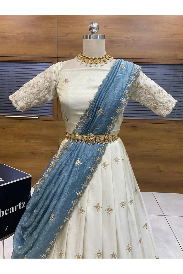 South Indian Festival Traditional Lehenga Choli Shizuka - Image 8