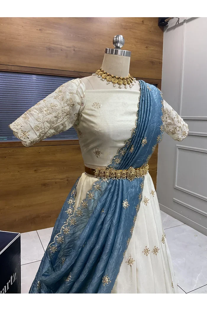 South Indian Festival Traditional Lehenga Choli Shizuka - Image 9