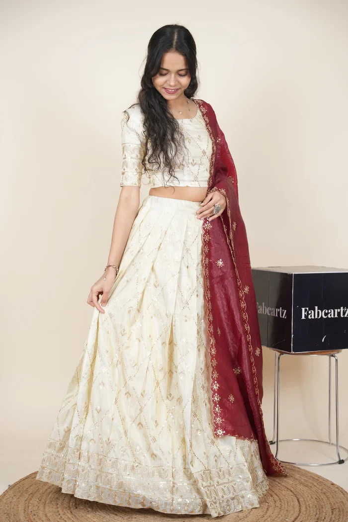 South Indian Festival Traditional Lehenga Choli Jiyaan - Image 15