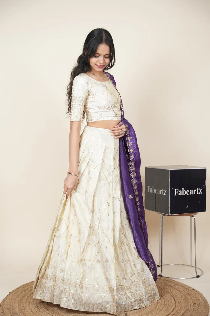 South Indian Festival Traditional Lehenga Choli Jiyaan - Image 4
