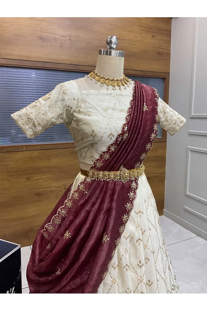South Indian Festival Traditional Lehenga Choli Jiyaan - Image 10