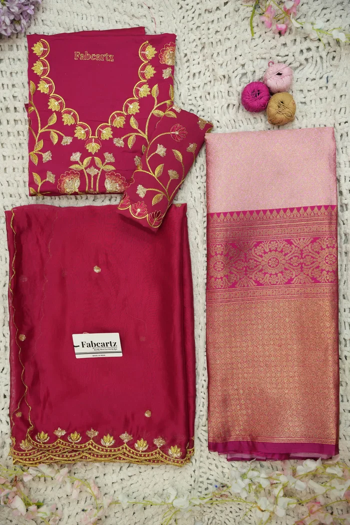 Juhi Women's Woven Design Half Saree with Blouse and Dupatta - Image 41