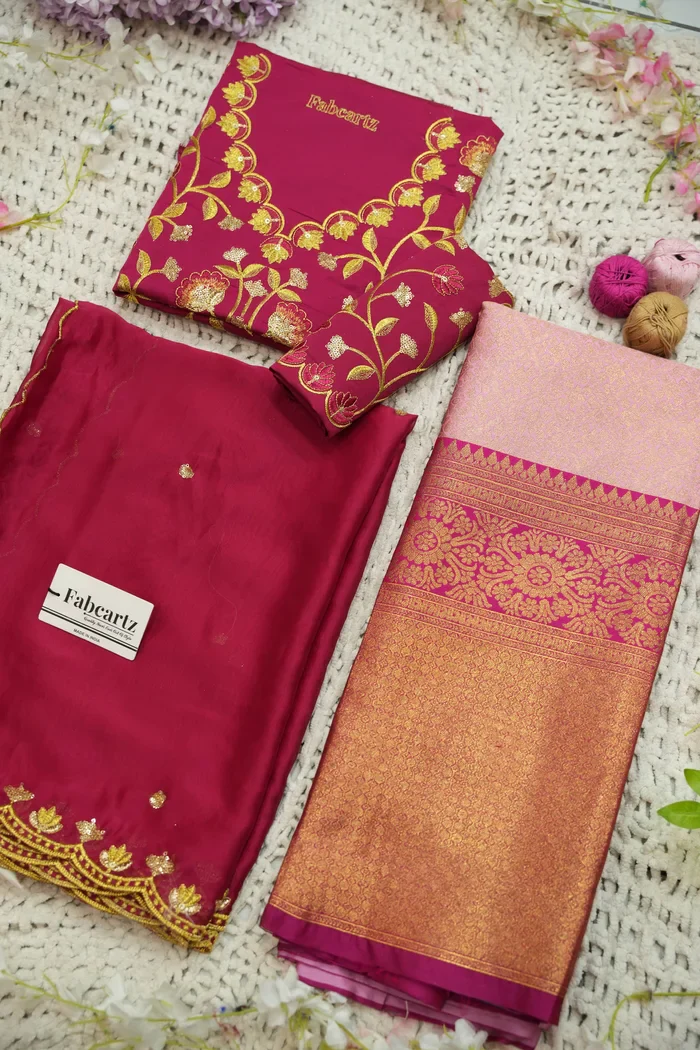 Juhi Women's Woven Design Half Saree with Blouse and Dupatta - Image 43