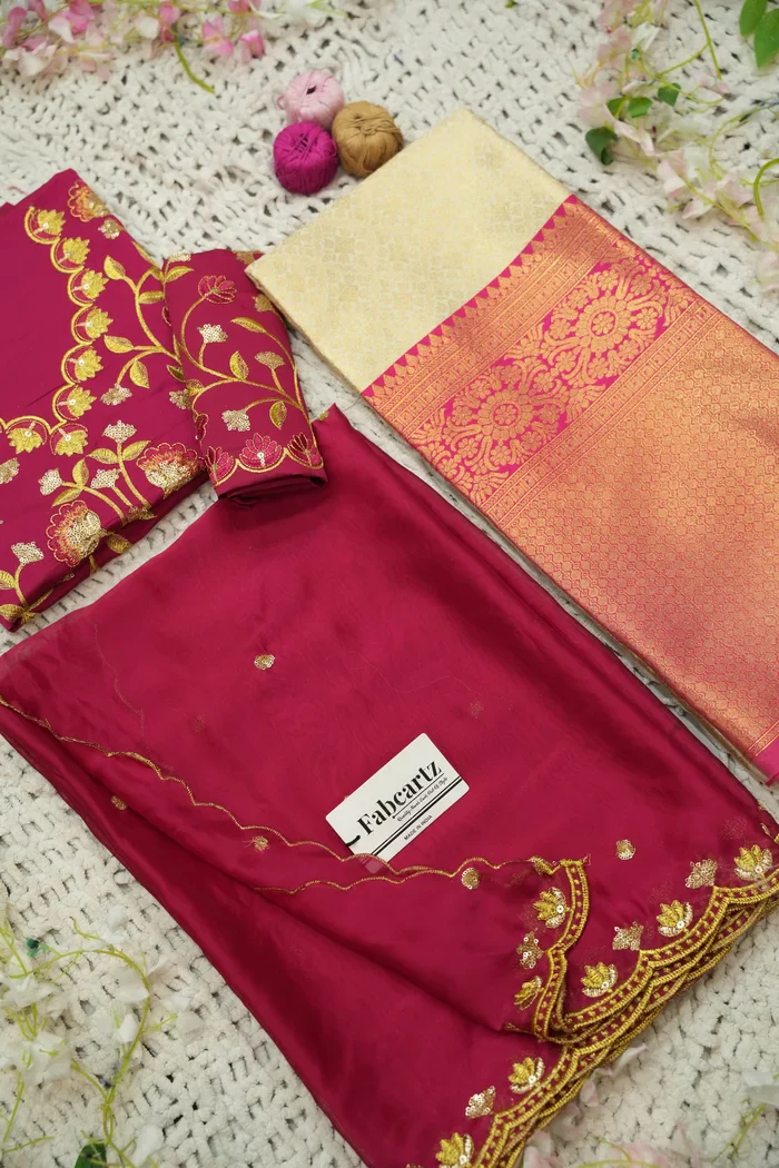 Juhi Women's Woven Design Half Saree with Blouse and Dupatta - Image 48