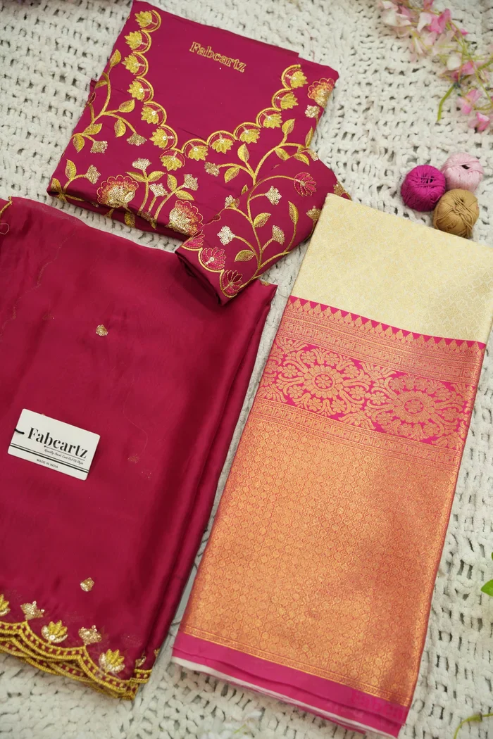 Juhi Women's Woven Design Half Saree with Blouse and Dupatta - Image 49