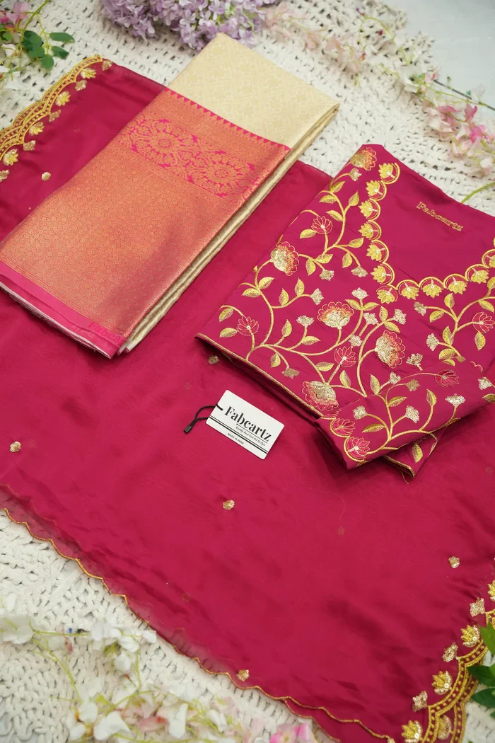 Juhi Women's Woven Design Half Saree with Blouse and Dupatta - Image 50