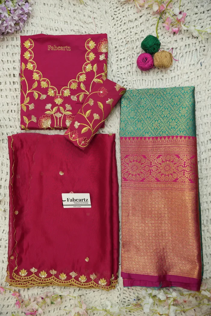 Juhi Women's Woven Design Half Saree with Blouse and Dupatta - Image 60