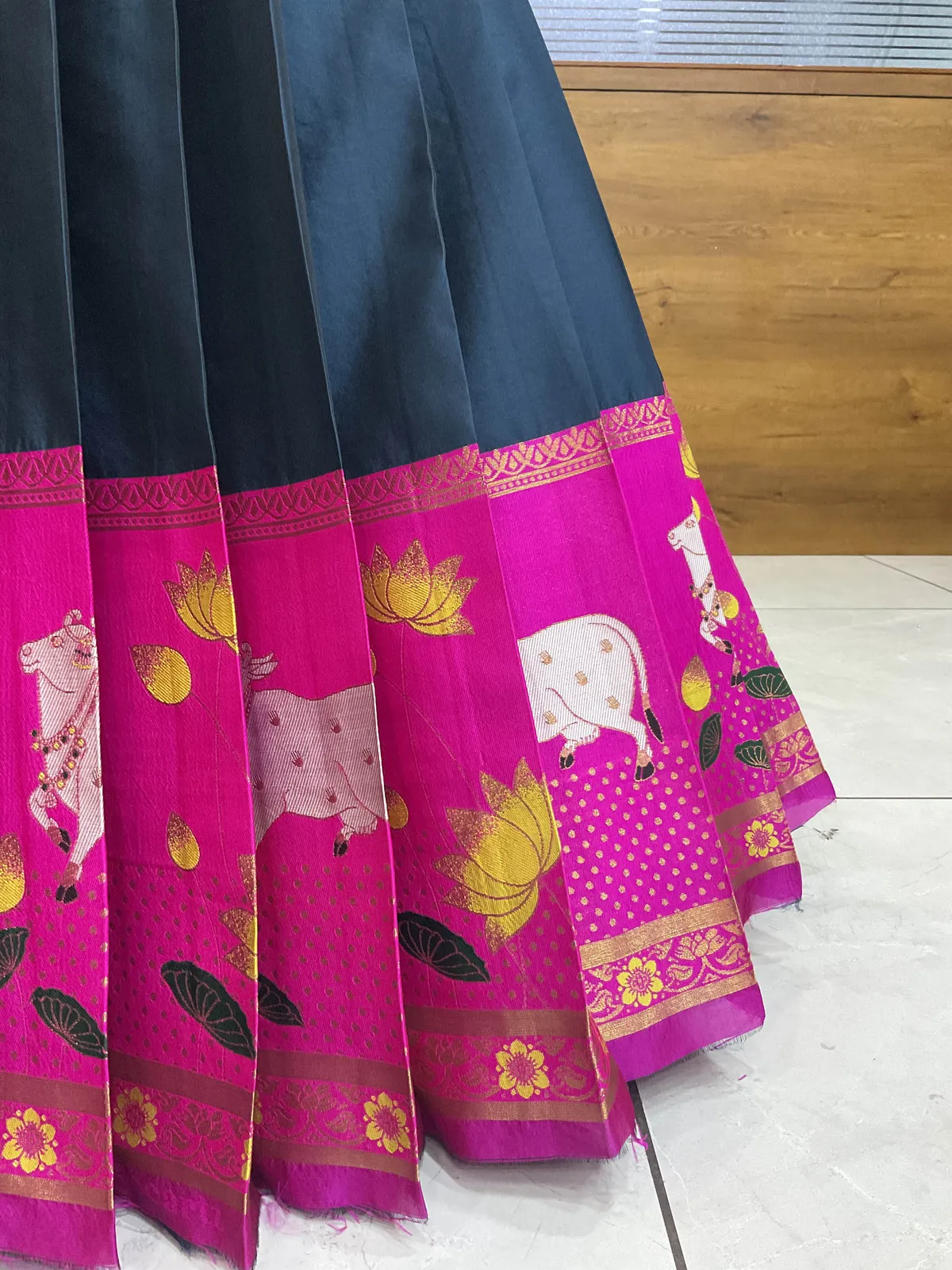 South Indian Festival Traditional Half Saree with Embroidered Blouse & Dupatta KaamRango - Image 10