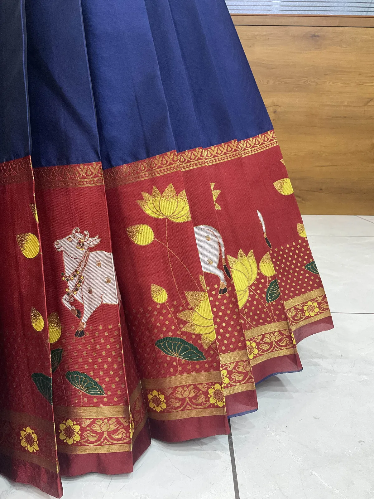 South Indian Festival Traditional Half Saree with Embroidered Blouse & Dupatta KaamRango - Image 15