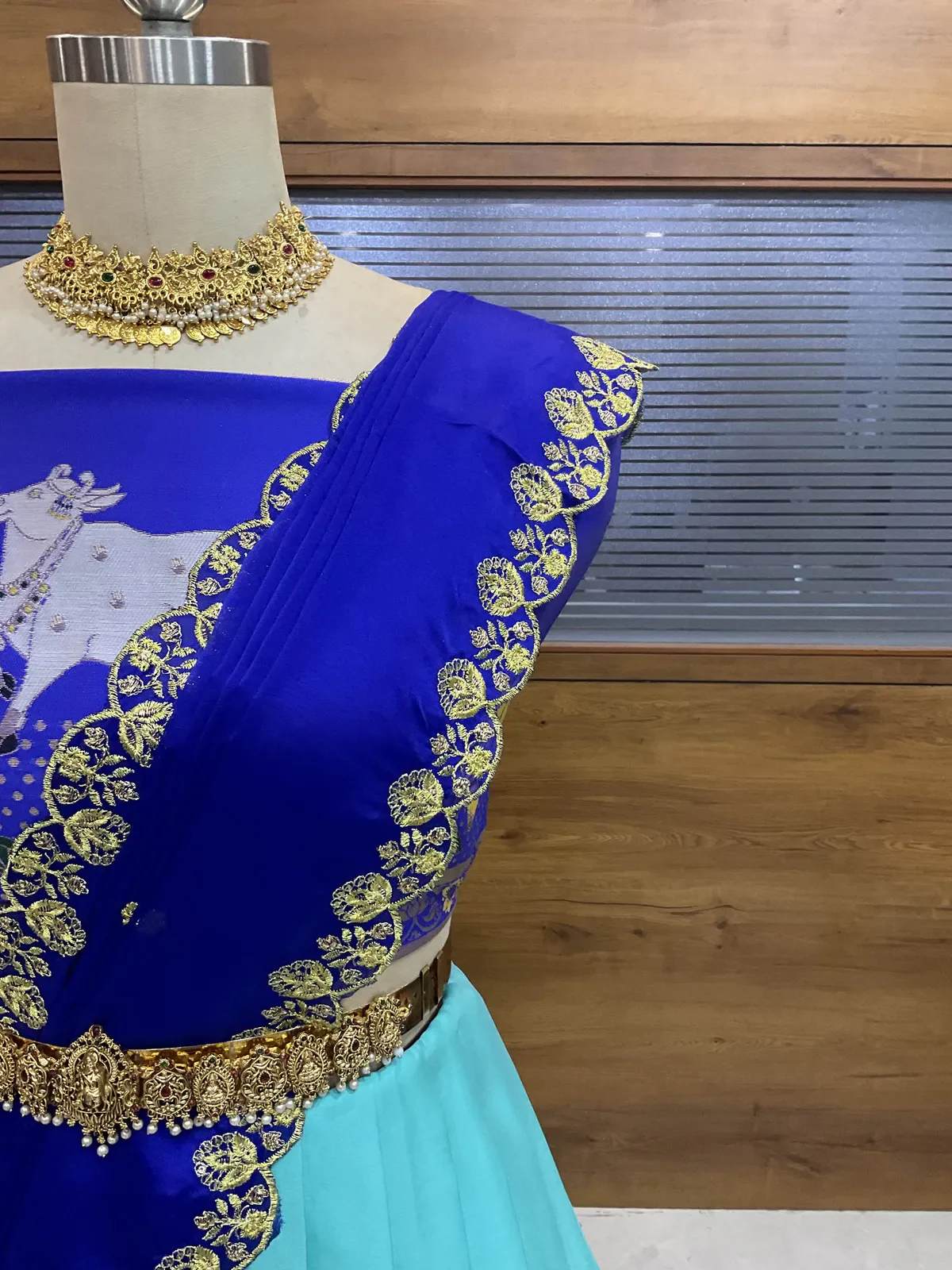 South Indian Festival Traditional Half Saree with Embroidered Blouse & Dupatta KaamRango - Image 19