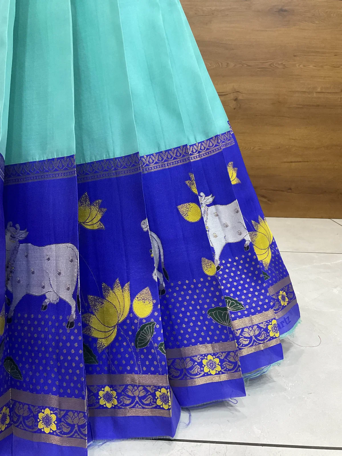 South Indian Festival Traditional Half Saree with Embroidered Blouse & Dupatta KaamRango - Image 20