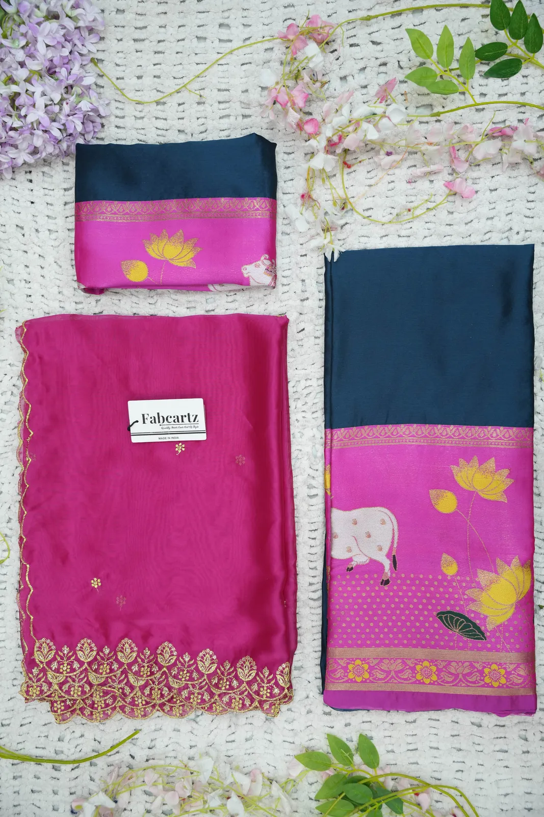 South Indian Festival Traditional Half Saree with Embroidered Blouse & Dupatta KaamRango - Image 33