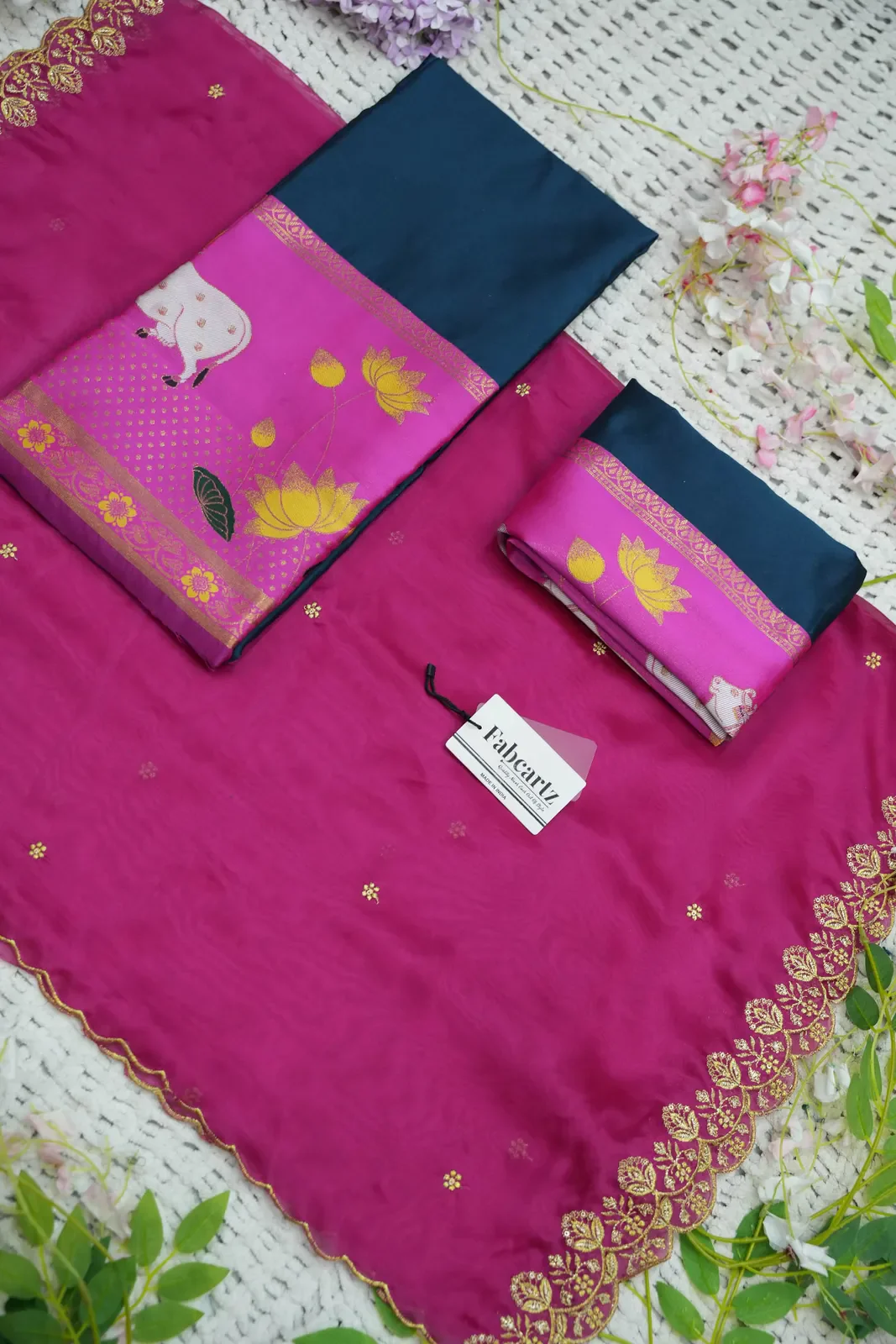 South Indian Festival Traditional Half Saree with Embroidered Blouse & Dupatta KaamRango - Image 36