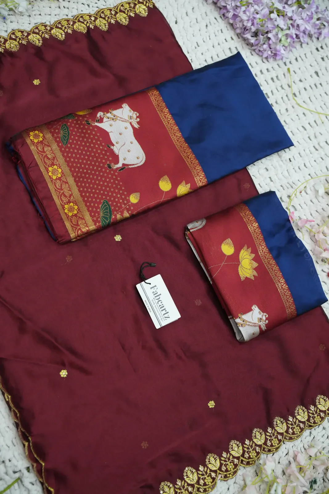 South Indian Festival Traditional Half Saree with Embroidered Blouse & Dupatta KaamRango - Image 43