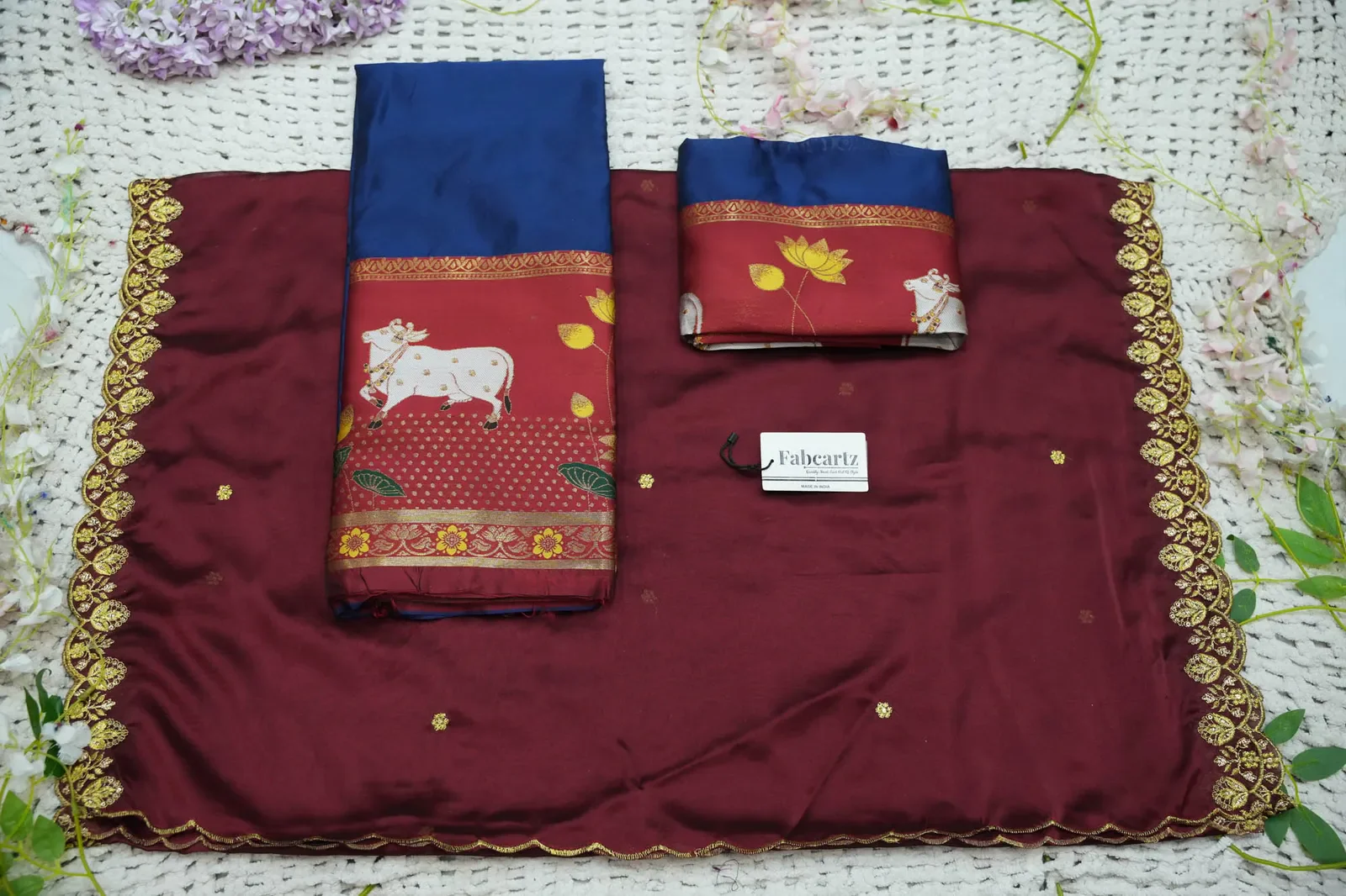 South Indian Festival Traditional Half Saree with Embroidered Blouse & Dupatta KaamRango - Image 45