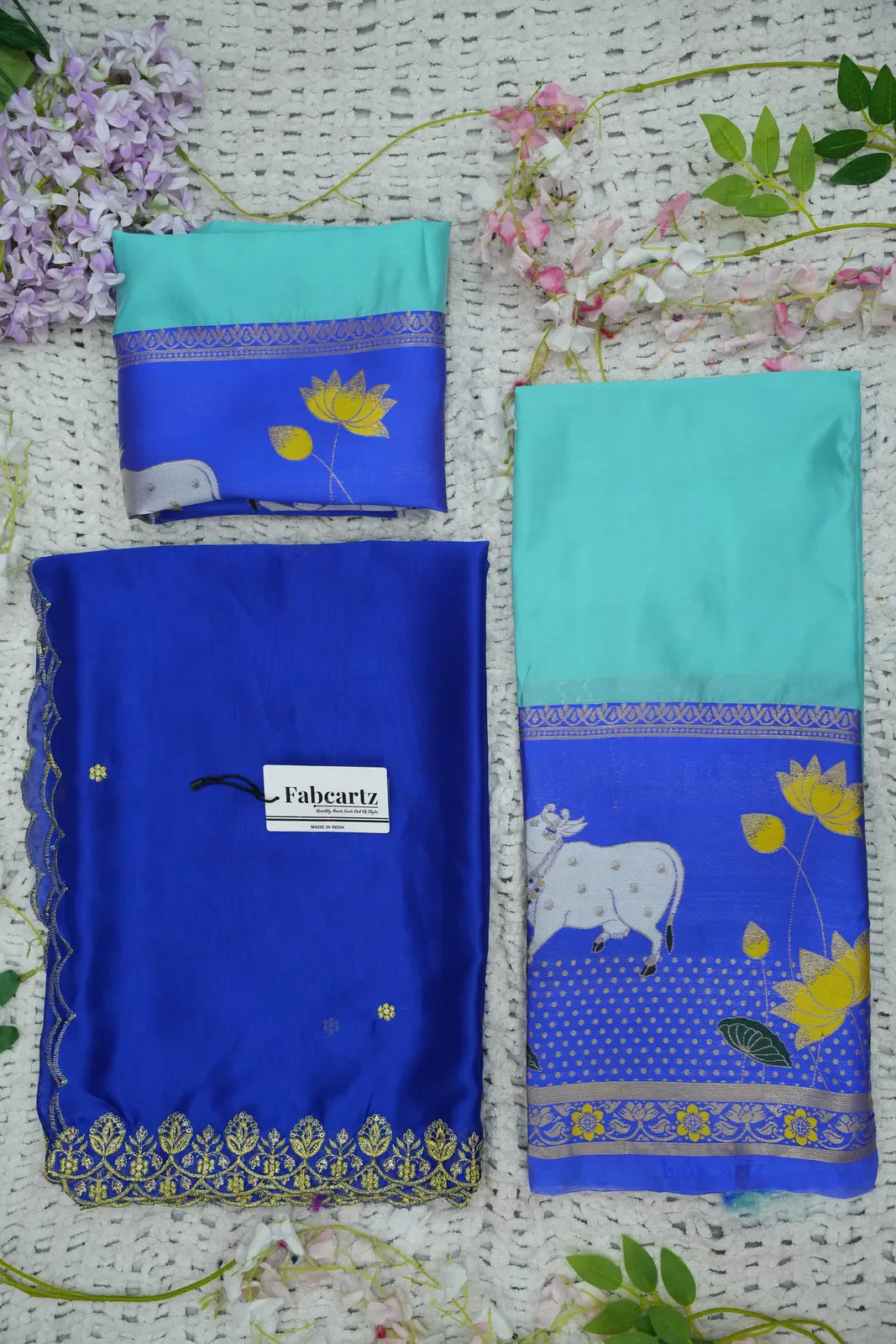 South Indian Festival Traditional Half Saree with Embroidered Blouse & Dupatta KaamRango - Image 47
