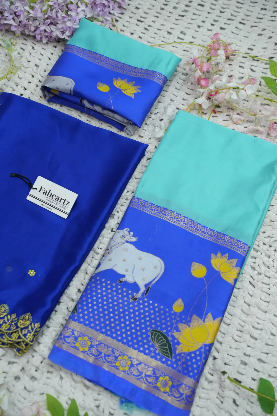 South Indian Festival Traditional Half Saree with Embroidered Blouse & Dupatta KaamRango - Image 49