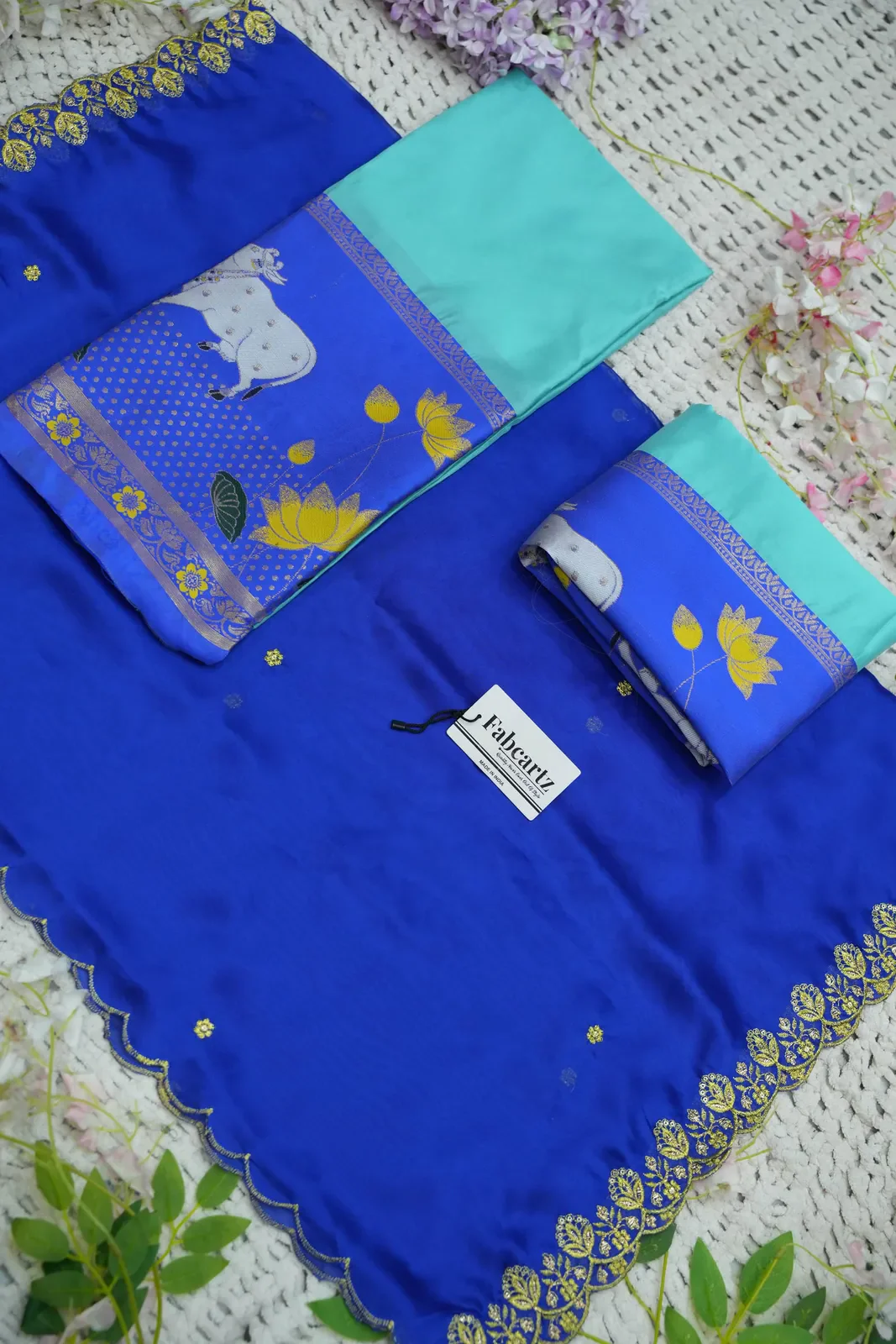 South Indian Festival Traditional Half Saree with Embroidered Blouse & Dupatta KaamRango - Image 50