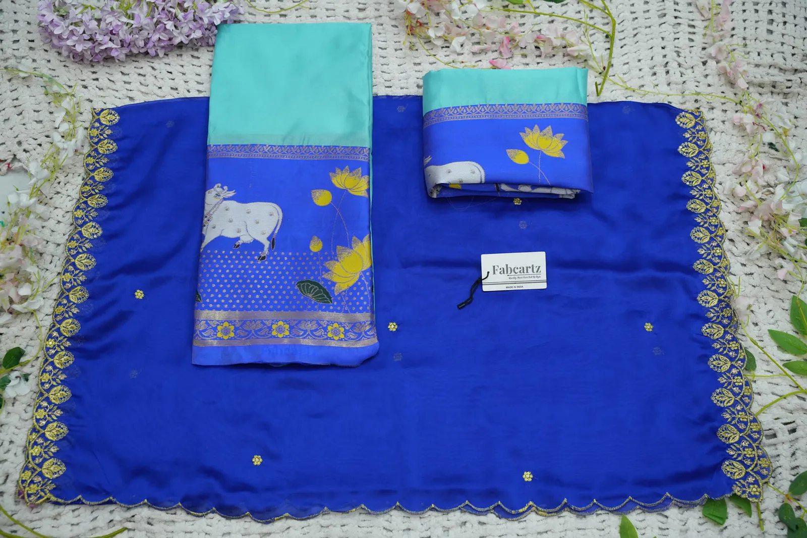 South Indian Festival Traditional Half Saree with Embroidered Blouse & Dupatta KaamRango - Image 52