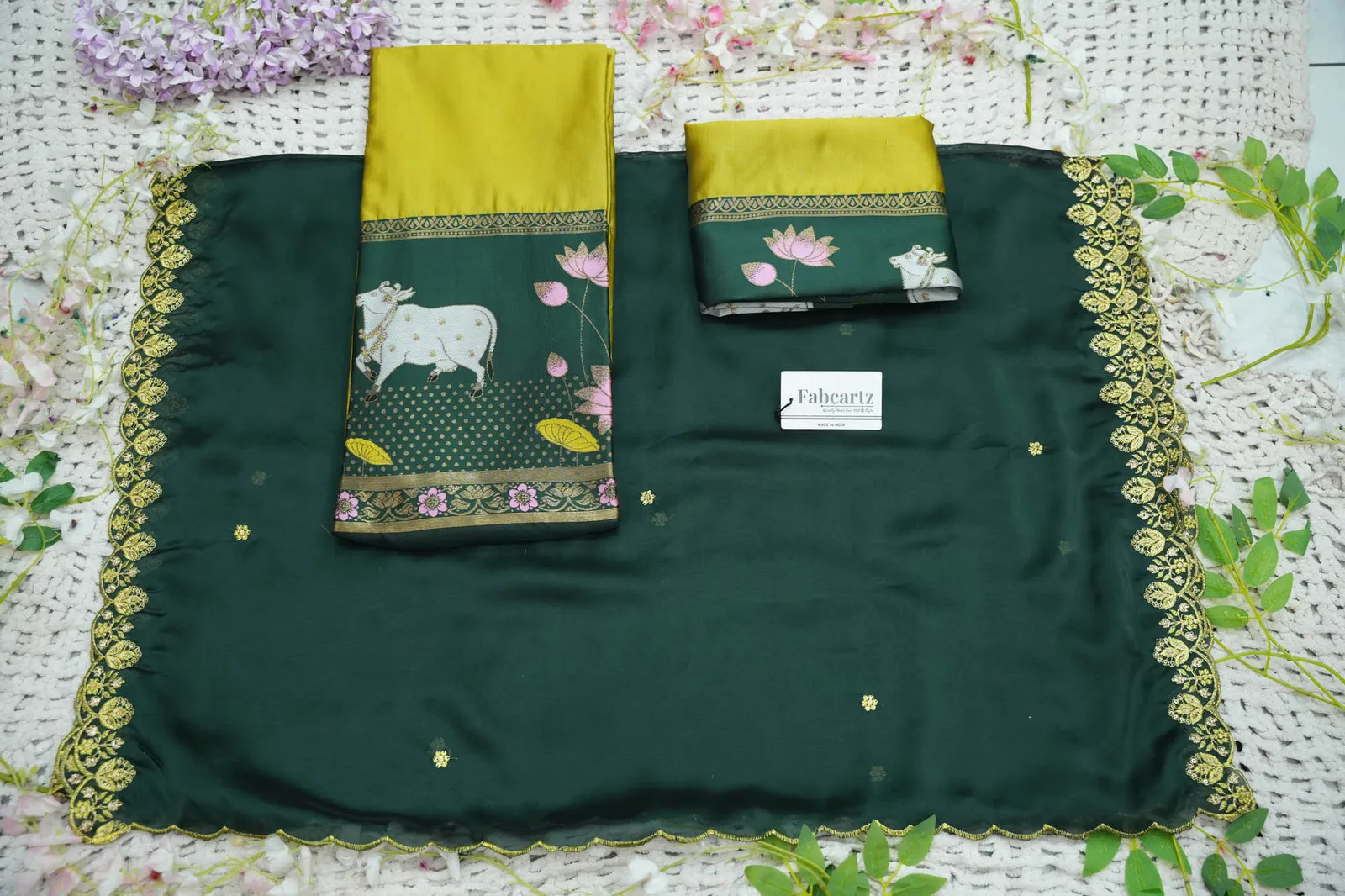 South Indian Festival Traditional Half Saree with Embroidered Blouse & Dupatta KaamRango - Image 59