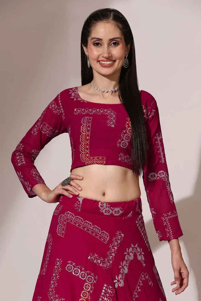 Women's Embroidered Georgette Lehenga Choli with Sequins Work CO² - Image 26