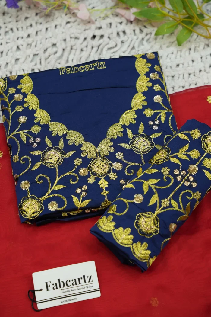 Women's Woven Design zari work Half Saree with Embroidered Blouse and Dupatta Kamalika - Image 17